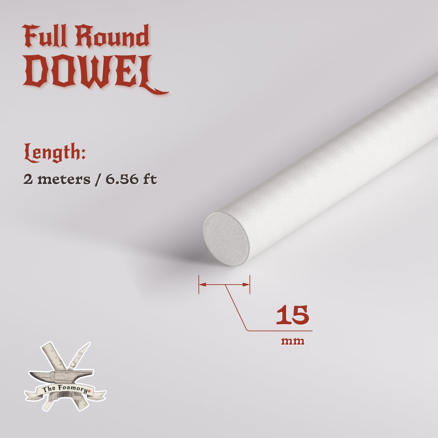 High Density EVA Foam Dowels/Bevels | 1 to 3 Meter(s) Options | Multiple Shapes | Multiple Diameters 5-40mm