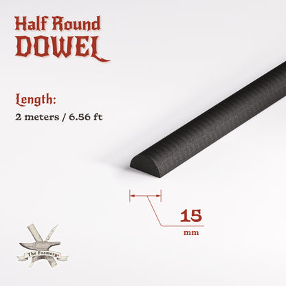 High Density EVA Foam Dowels/Bevels | 1 to 3 Meter(s) Options | Multiple Shapes | Multiple Diameters 5-40mm