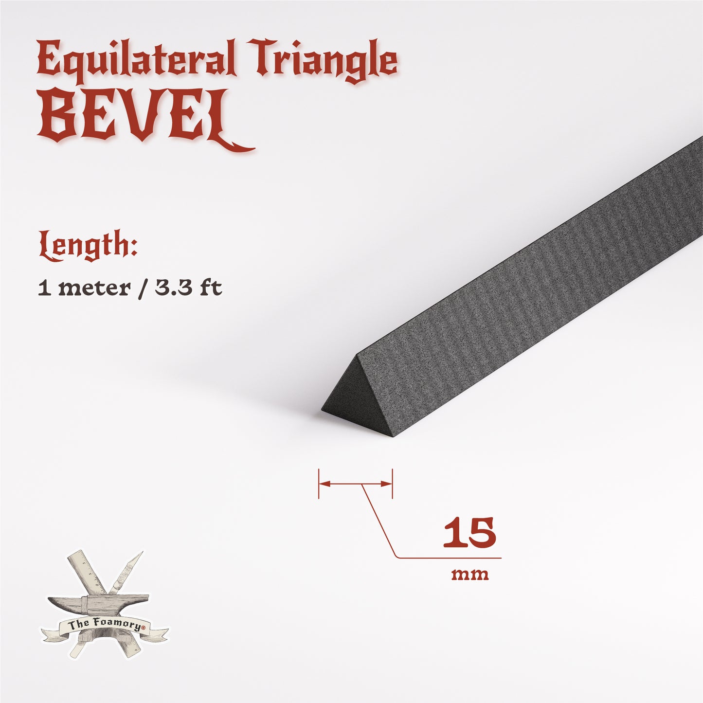 High Density EVA Foam Dowels/Bevels | 1 to 3 Meter(s) Options | Multiple Shapes | Multiple Diameters 5-40mm
