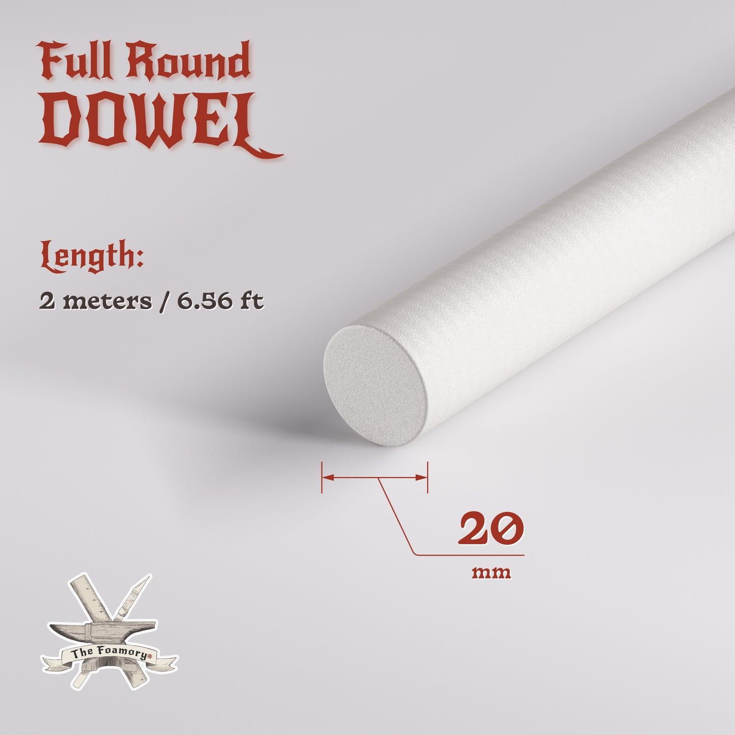 High Density EVA Foam Dowels/Bevels | 1 to 3 Meter(s) Options | Multiple Shapes | Multiple Diameters 5-40mm
