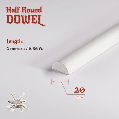 High Density EVA Foam Dowels/Bevels | 1 to 3 Meter(s) Options | Multiple Shapes | Multiple Diameters 5-40mm