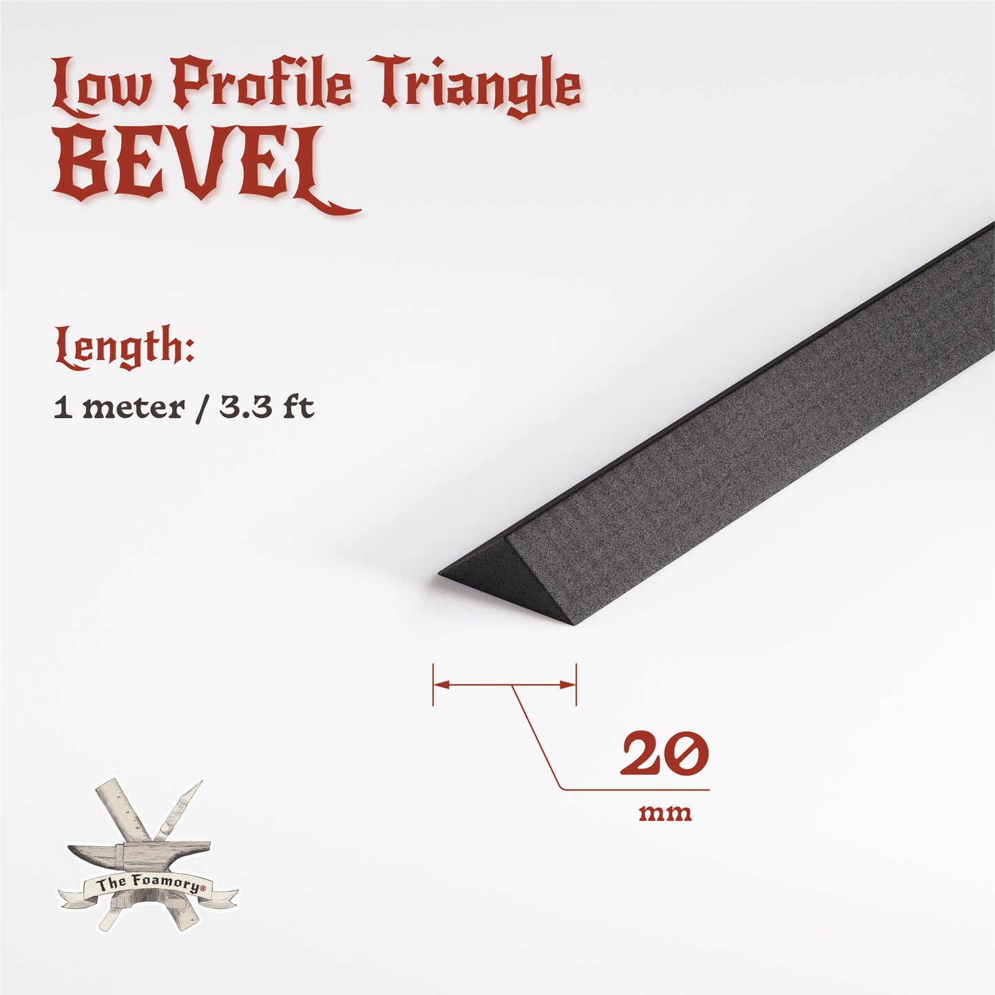 High Density EVA Foam Dowels/Bevels | 1 to 3 Meter(s) Options | Multiple Shapes | Multiple Diameters 5-40mm