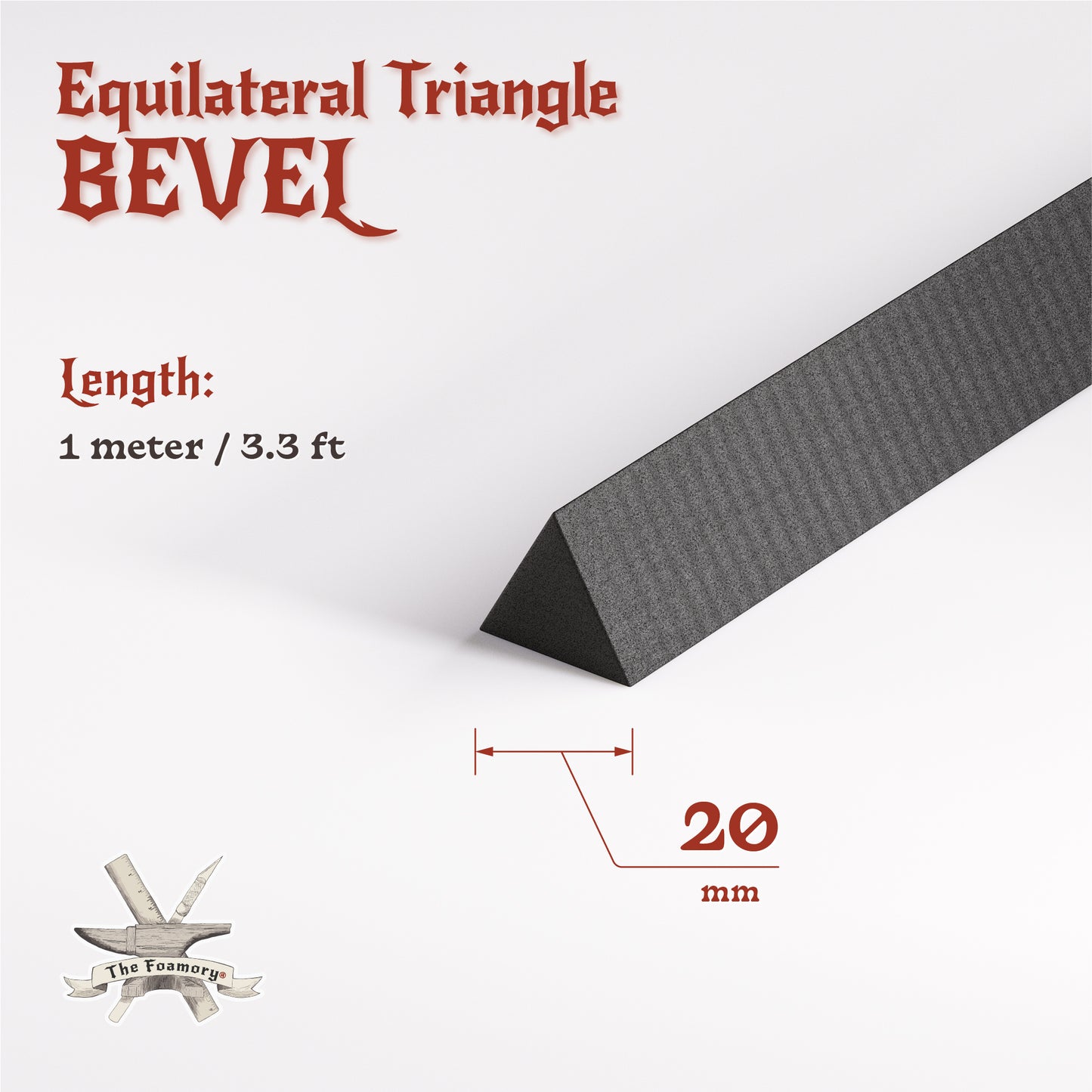 High Density EVA Foam Dowels/Bevels | 1 to 3 Meter(s) Options | Multiple Shapes | Multiple Diameters 5-40mm