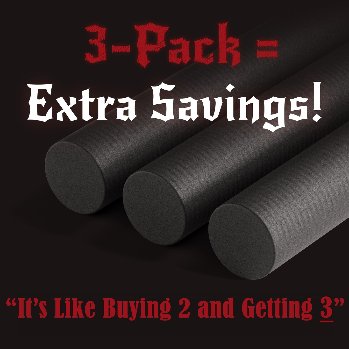 High Density EVA Foam Dowels/Bevels | 1 to 3 Meter(s) Options | Multiple Shapes | Multiple Diameters 5-40mm