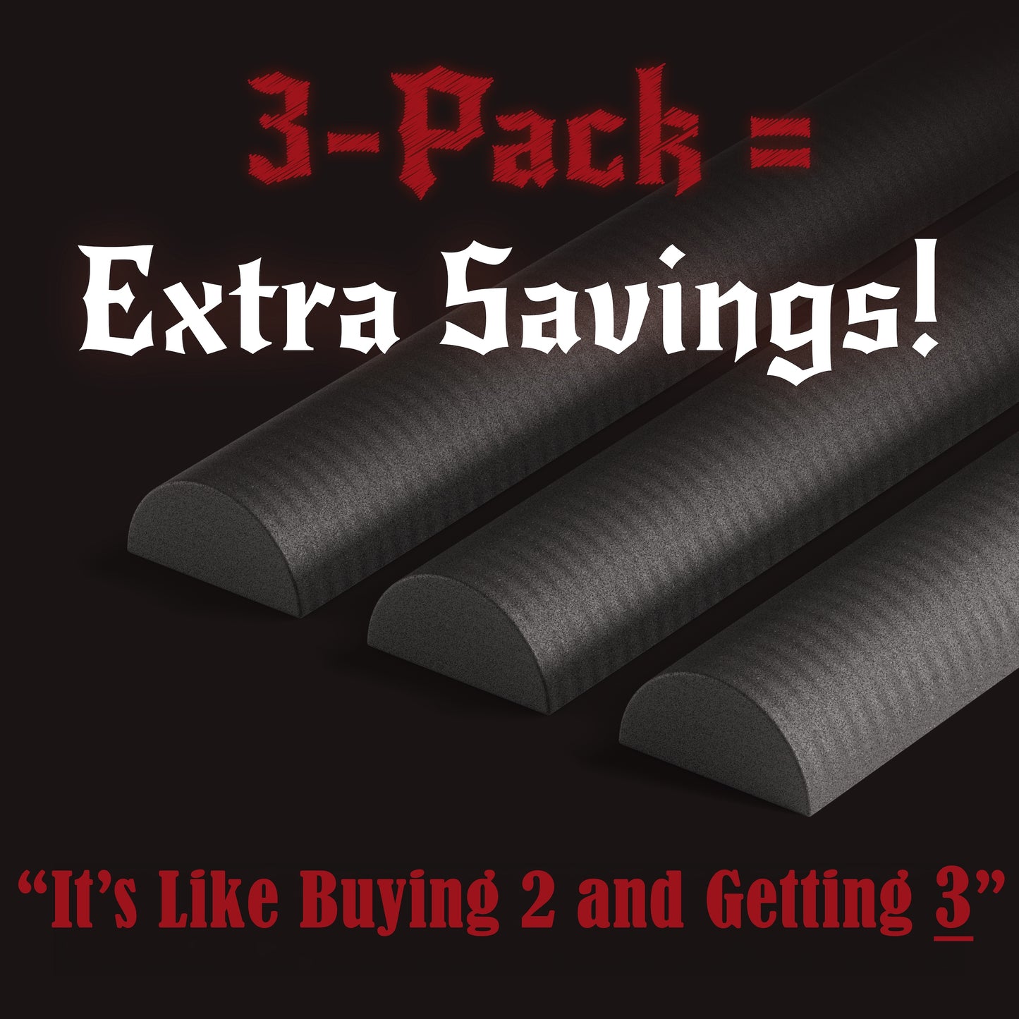 High Density EVA Foam Dowels/Bevels | 1 to 3 Meter(s) Options | Multiple Shapes | Multiple Diameters 5-40mm