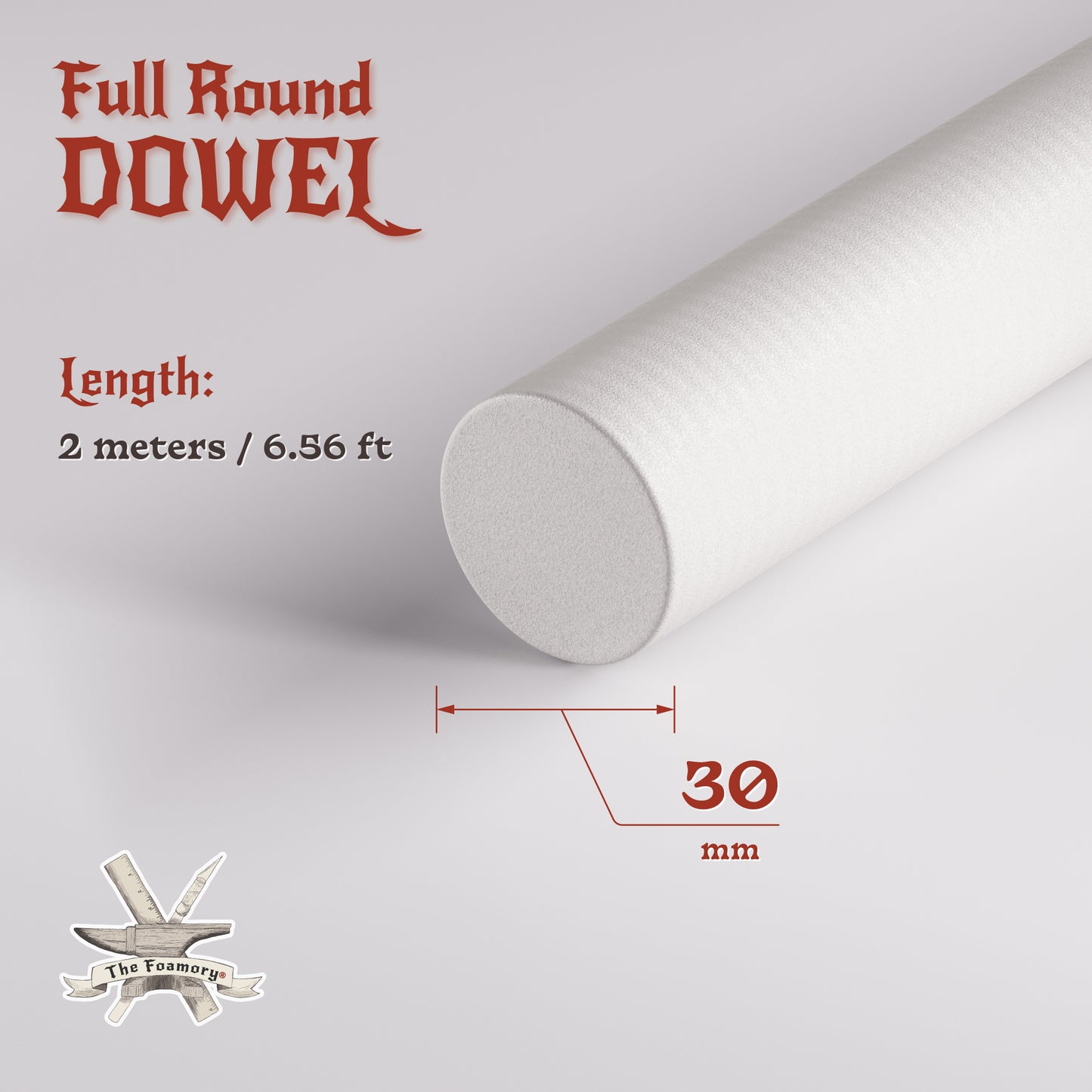 High Density EVA Foam Dowels/Bevels | 1 to 3 Meter(s) Options | Multiple Shapes | Multiple Diameters 5-40mm