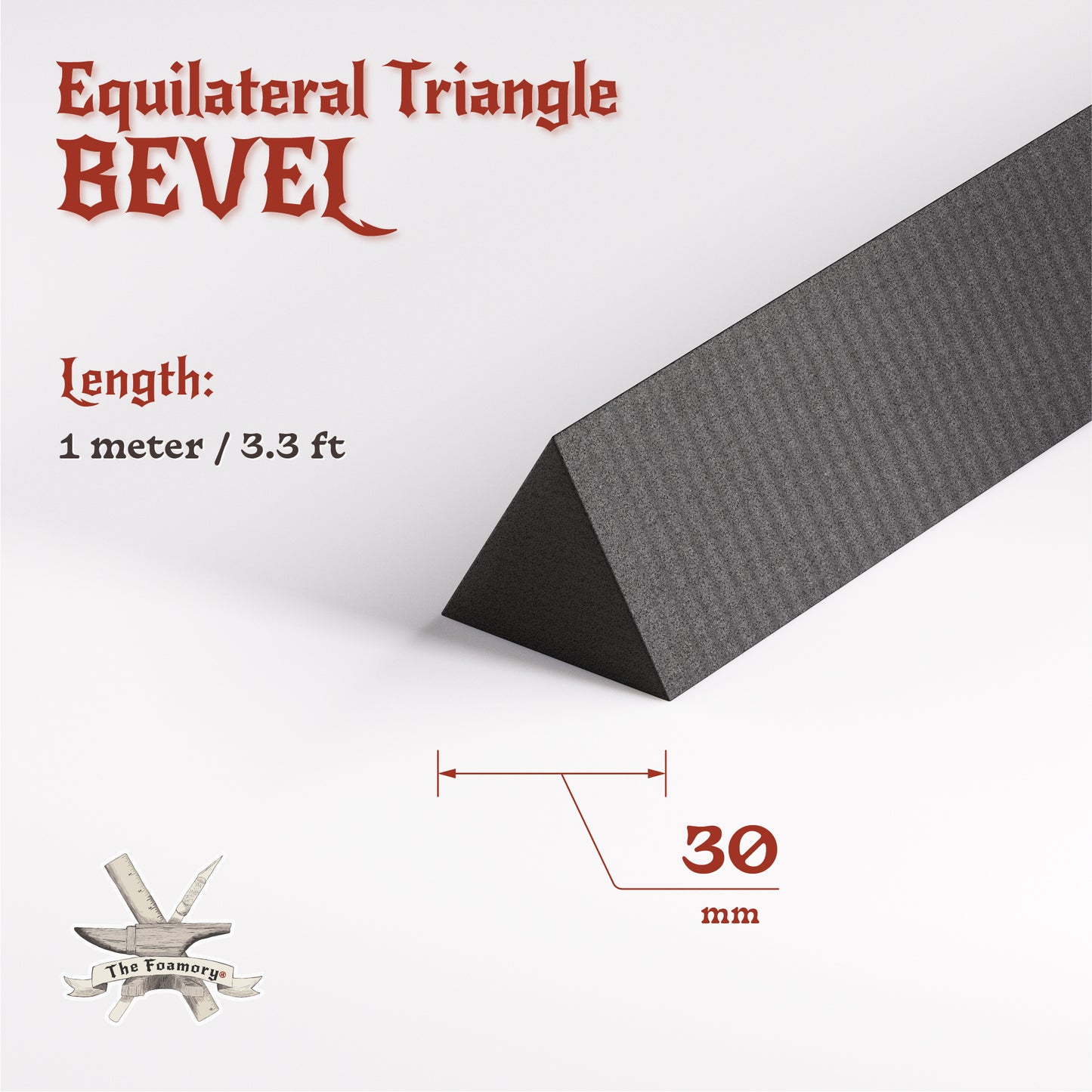 High Density EVA Foam Dowels/Bevels | 1 to 3 Meter(s) Options | Multiple Shapes | Multiple Diameters 5-40mm