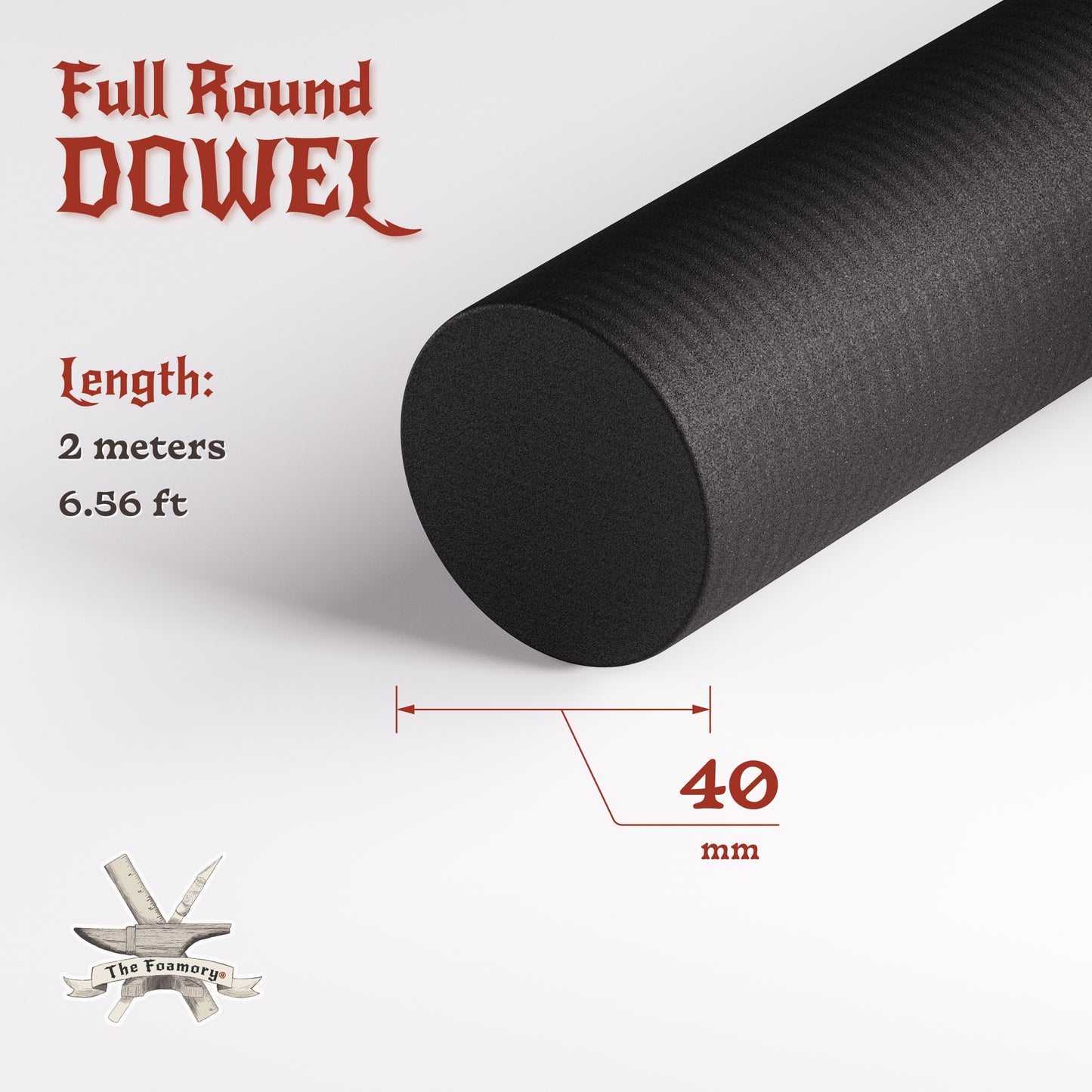High Density EVA Foam Dowels/Bevels | 1 to 3 Meter(s) Options | Multiple Shapes | Multiple Diameters 5-40mm