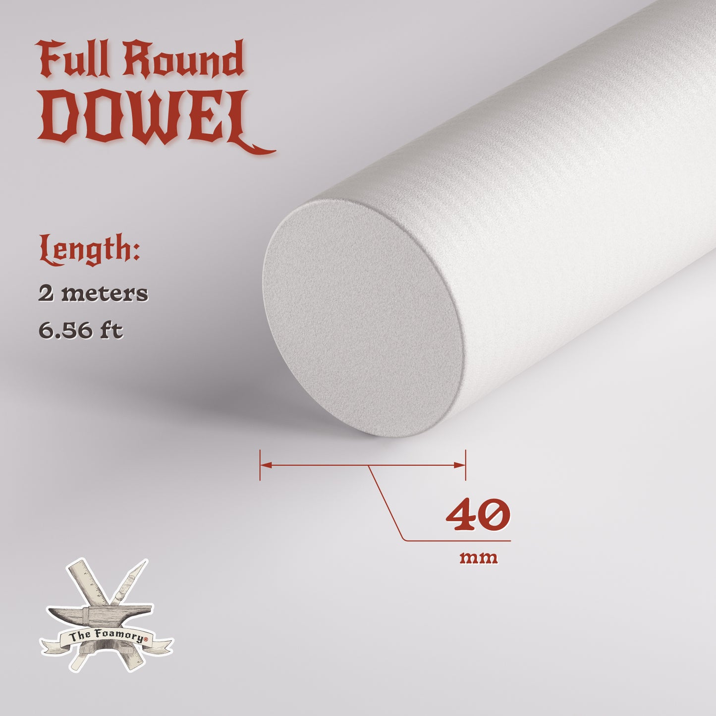 High Density EVA Foam Dowels/Bevels | 1 to 3 Meter(s) Options | Multiple Shapes | Multiple Diameters 5-40mm