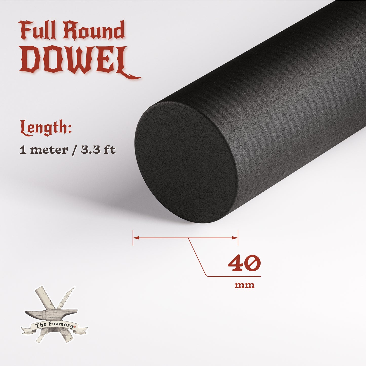 High Density EVA Foam Dowels/Bevels | 1 to 3 Meter(s) Options | Multiple Shapes | Multiple Diameters 5-40mm
