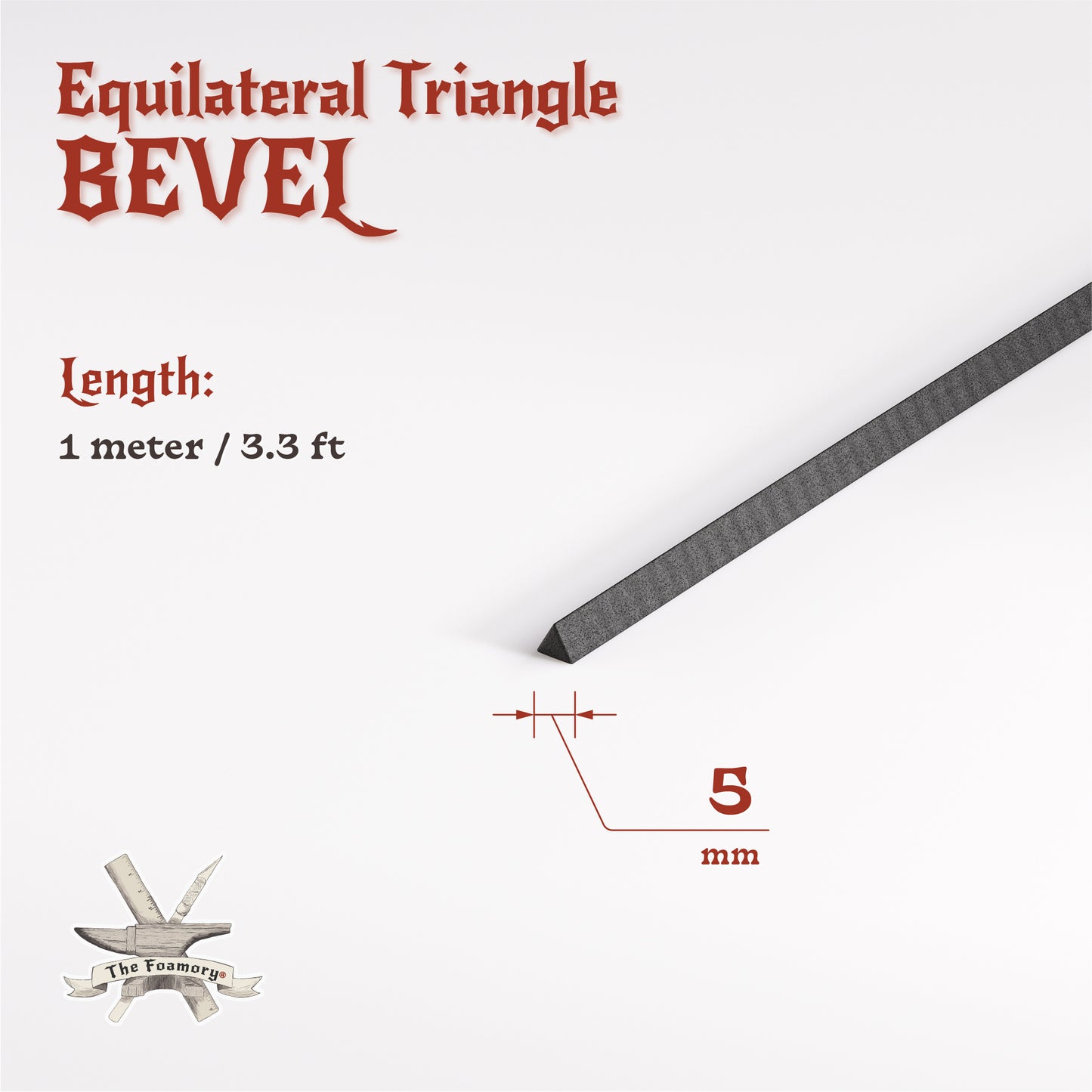 High Density EVA Foam Dowels/Bevels | 1 to 3 Meter(s) Options | Multiple Shapes | Multiple Diameters 5-40mm
