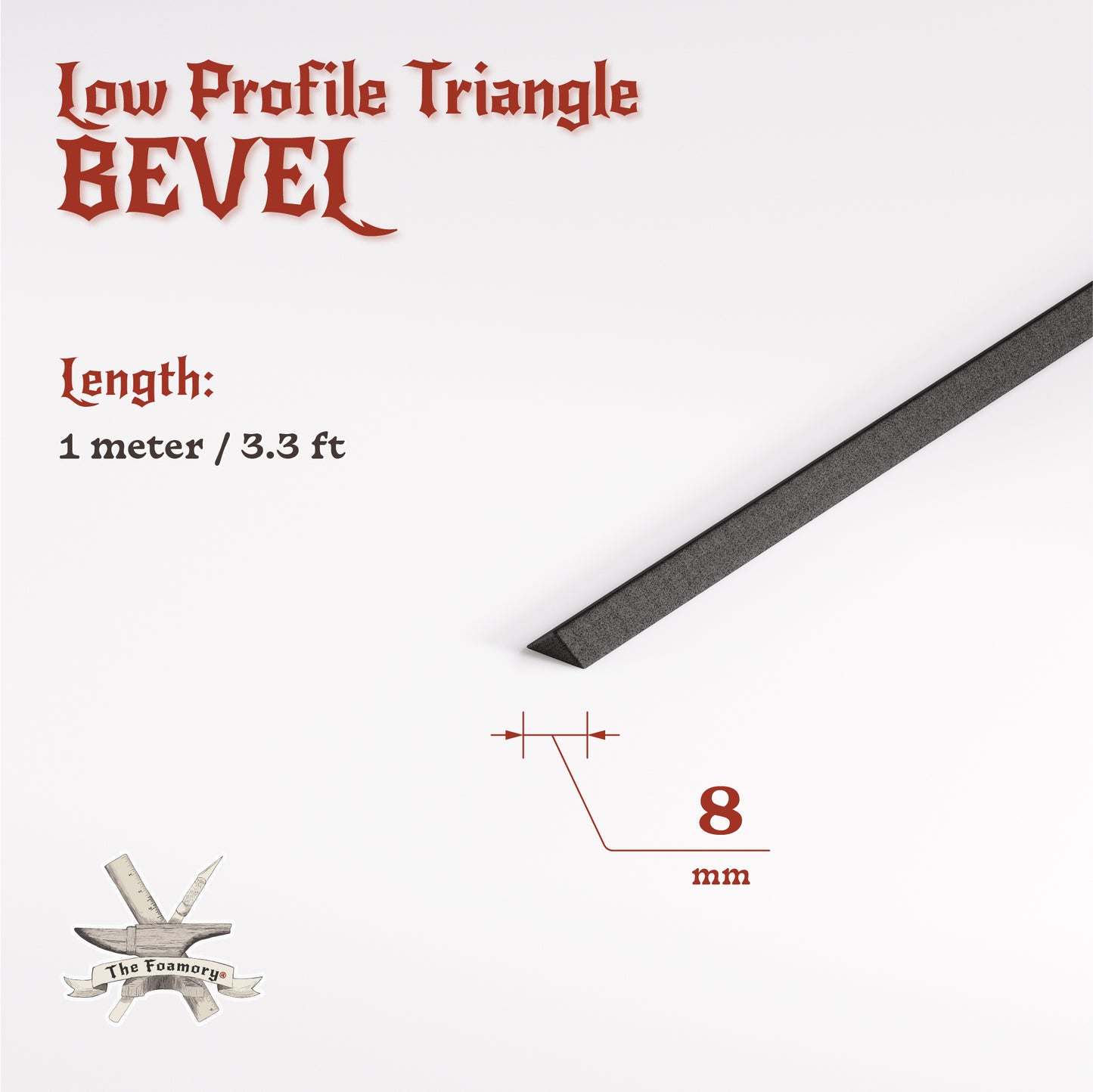 High Density EVA Foam Dowels/Bevels | 1 to 3 Meter(s) Options | Multiple Shapes | Multiple Diameters 5-40mm