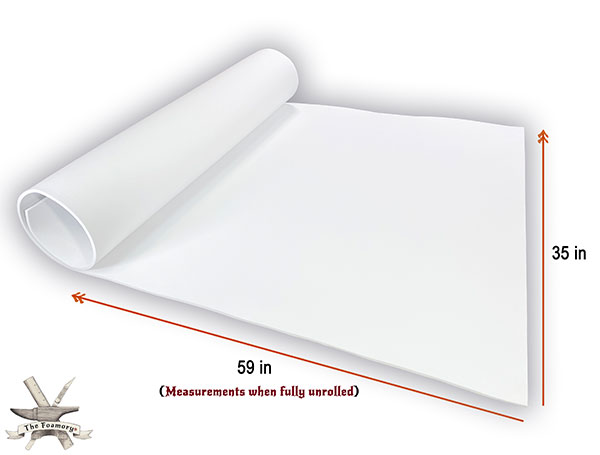 2-pack: 2mm Thick EVA Foam 35 X 59 Sheets, White or Black Options , Ultra  High Density 85 Kg/m3 by the Foamory for Cosplay and Crafting 