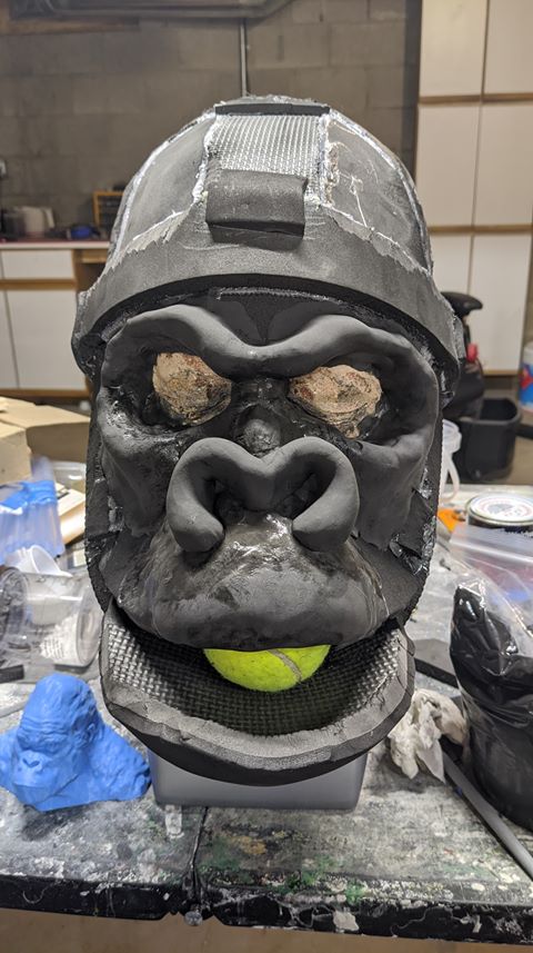 Rob and his amazing Gorilla using The Foamory's Moldable Foam Clay!